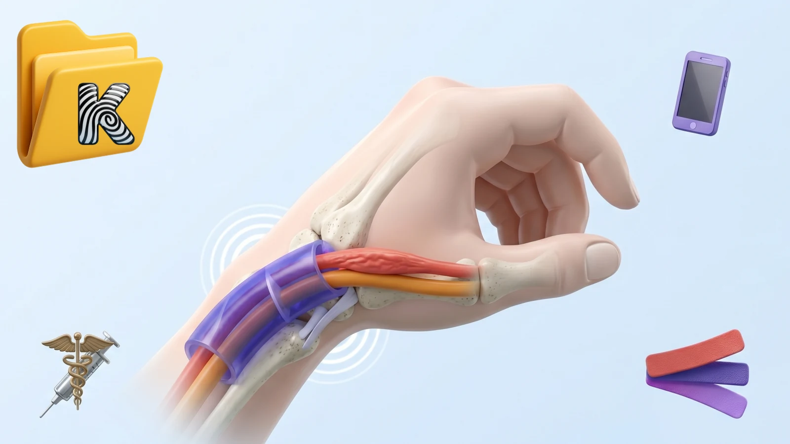 Tendinopathie de De Quervain : le guide exhaustif (Finkelstein, classification Lane, injection écho-guidée, Kinesio Taping, PRP, chirurgie)