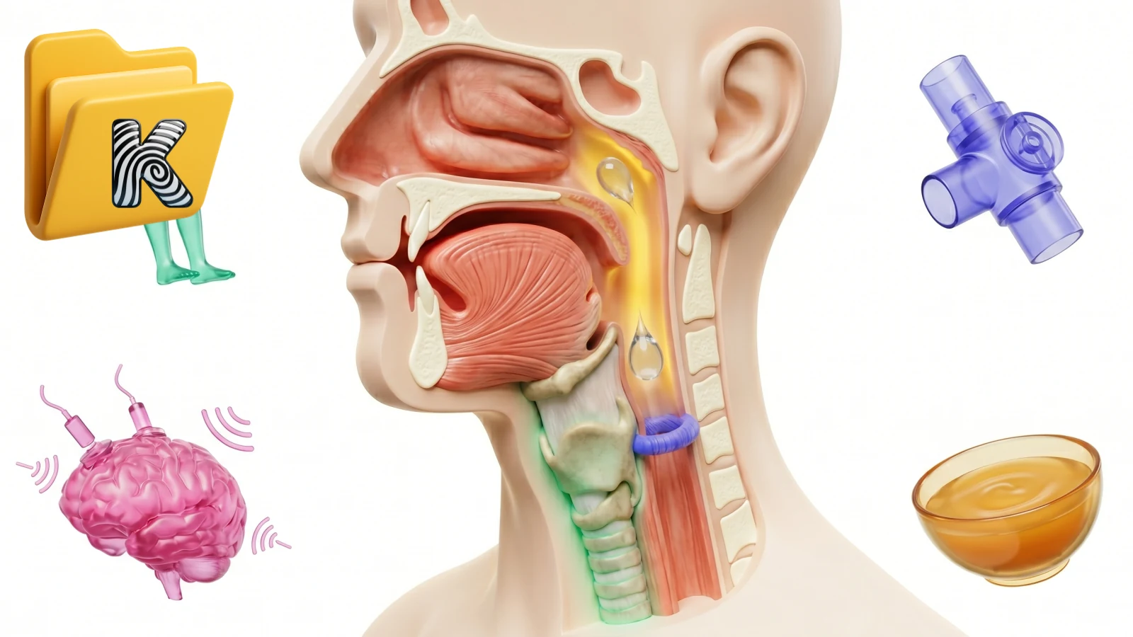Dysphagie : le guide exhaustif (étiologie, VFSS/FEES, Shaker, EMST, Mendelsohn, neuromodulation, skill-based)
